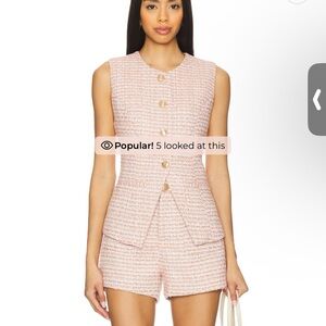 Heartloom Pink Tweed Sleeveless Romper
